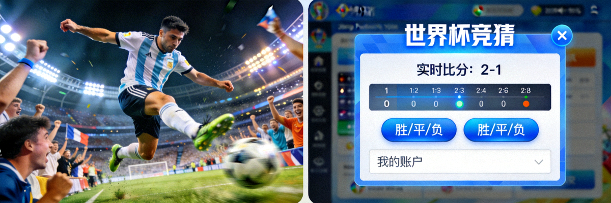 世界杯足球比赛精彩瞬间与竞猜平台界面展示